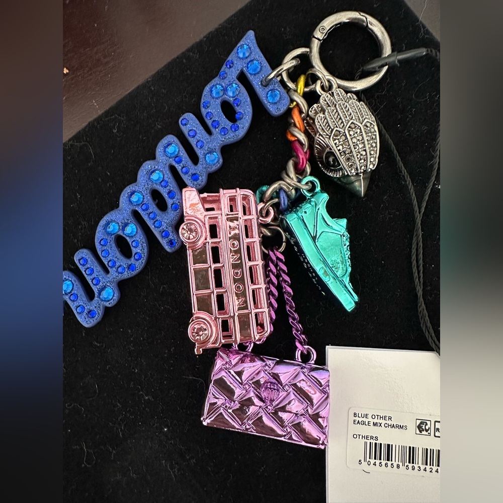 SOLD Iconic Kurt Geiger London Eagle Mix Key Ring Charm HTF NWT Stunning! - Picture 7 of 9